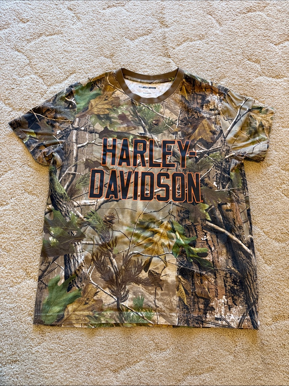 Harley-Davidson Camouflage Logo Tee - Green/Brown/Black